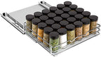 Pull-Out Cabinet Spice Rack Organizer - Slim Slide-Out Storage for Spices, Bottles & Jars, Premium Heavy-Duty Steel, Easy Install for Narrow Kitchen Cabinets - 12 ⅜ W x 10 ⅜ D x 2 ¾ H, Chrome - size: 12 Inch - Single