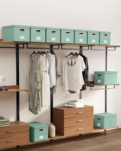 Oterri File Organizer, File Box, File Cabinet for Letter File Folder Storage, Portable Storage Bins with Lids for Office/Decor/Home,Document Organizer, 1 Pack,Green-Box Only - color: Green, size: 1 pack