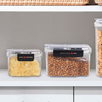 Oggi Easi Grip 60oz Moisture Proof Storage Container, Ultra Clear BPA-Free Sealable Canister, Flip Open Pouring Lid, Date Reminder Slider on Clip, Ideal Cereal Dispenser (60oz / 1.8lt) - size: 60 fl oz