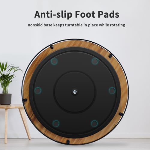 Lazy Susan Turntable Organizer for Cabinet Pantry Kitchen Countertop Refrigerator Cupboard, Pine Wood (Carbonized Black, 14“) - color: Carbonized Black, size: 14''