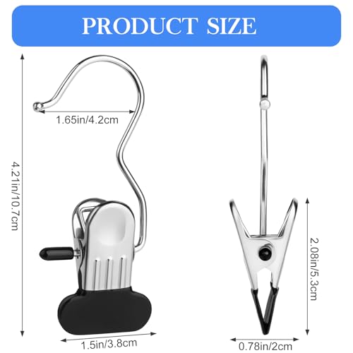 Clothes Pins 30-Pack Laundry Hook Hangers Clothes Hanger Clips for Closet Organizer Socks Towels Clips Heavy Duty Clothespins Bulk Clothes Hanger Clips for Wardrobe Travel Pants Socks Handbag