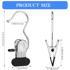 Clothes Pins 30-Pack Laundry Hook Hangers Clothes Hanger Clips for Closet Organizer Socks Towels Clips Heavy Duty Clothespins Bulk Clothes Hanger Clips for Wardrobe Travel Pants Socks Handbag