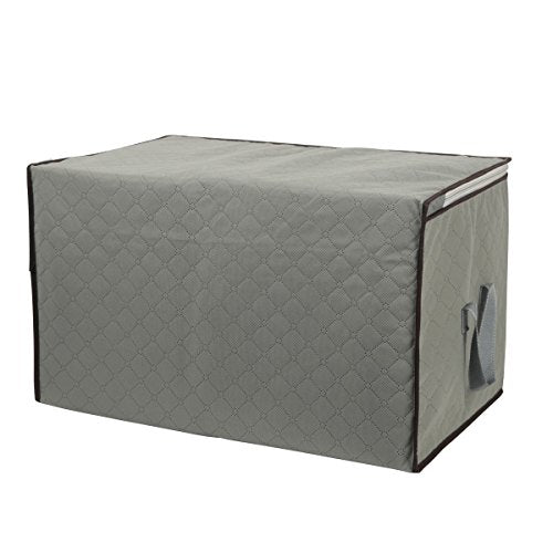 2 Pack Foldable Large Storage Bags 24 x 16 x 14 (L x W x H) inch for Comforter Quilt Blanket Clothes with Clear Window & Handles - Easy to Fit King Size Comforter Set - Closet Under Bed Organizer - size: Large (Horizontal), style: Set of 2