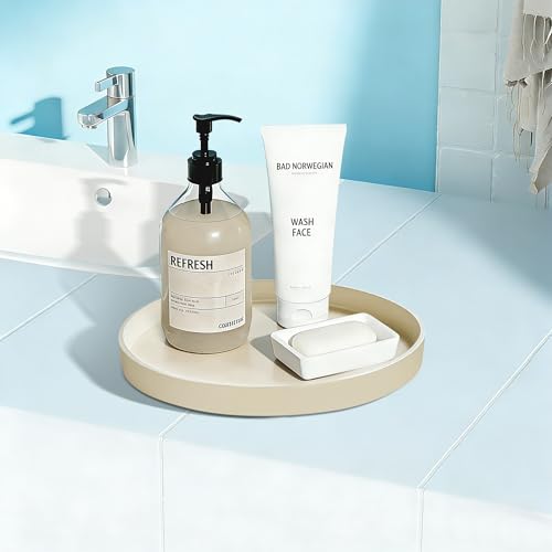2 Pack 9" Bathroom and Vanity Tray, ABS Bathroom Counter Organizer, Coffee Table Decor for Perfume, Candles, Keys &More. Kitchen Countertop Organizer, Decorative Tray Soap Holder, Yellow - color: Yellow, size: 9" - 2Pcs