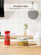 Mini Snack Container - 0.3 Qt Pop Food Storage Containers, BPA Free Small Food Containers with Lids, Food-Grade Air Tight Containers Candy Jars 320ml - color: 1 Pcs Container - 0.3Qt