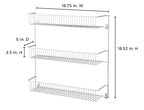 ClosetMaid 3-Tier Hanging Wall Mounted Metal Rack for Spices, Shelf Storage, Pantry Organization, Laundry, Kitchen, Bathroom, White, 8022 - size: 18-Inch Wide, style: 3-Tier