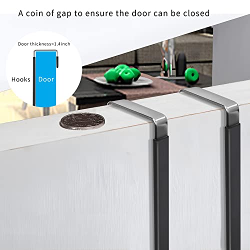 FYY Over the Door Hooks, 6 Pack Door Hangers Hooks with Rubber Prevent Scratches Heavy Duty Organizer Hooks for Living Room, Bathroom, Bedroom, Kitchen Hanging Clothes, Towels, Hats, Coats, Bags Black - color: A Black, size: Short, style: 6 Pack