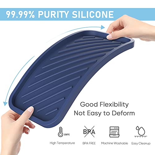 EG-SIPRO Silicone Sink Organizer Tray, 2-Pack, Sasau, Unisex, 8 Colors, Dishwashing Accessories - color: Sasa, size: 10×5.2inch
