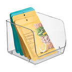iDesign Stackable Open-Front Storage Bin for Pantry or Household Storage, Clear, Made in USA - style: Pack of 1