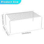 Medium(13 x 9.4 inch)White Cabinet Storage Shelf Rack Set of 2, Rustproof Metal Wire Kitchen Counter Organizers and Storage, Spice Organization for Cabinet, Plate, Dish, Pantry, Bathroom, Fridge - size: 2Pack-White-13 x 9.4 inch