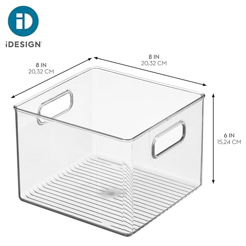iDesign Clear Plastic Storage Bins for Kitchen - Pantry and Fridge Storage for Cabinets and Shelves, 4-Pack - style: Pack of 4