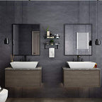 VOLPONE Glass Bathroom Shelf with Towel Bar 15.7in Bathroom Wall Shelves Rustproof Metal Bathroom Wall Organizer 2-Tier (Black) - style: 2 tier with towel bar black