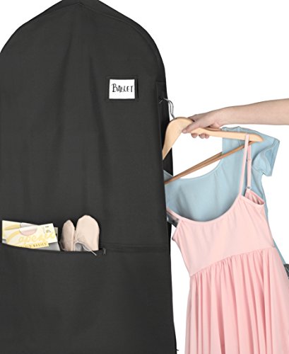 Whitmor Zippered Garment Bag with Pocket, Black - color: Garment Bag Black