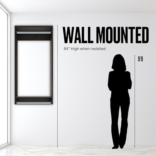Double Hanging Closet Unit - Modular Corner Closet System - Grey, 18 inches Wide - Includes Shelves - color: Grey, size: 18" Wide