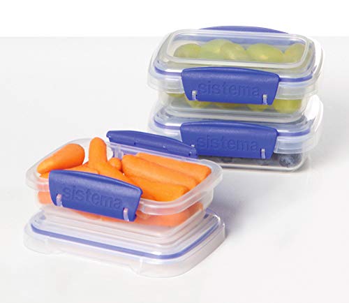 Sistema KLIP IT Rectangular Collection Food Storage Containers, 6-Piece - size: 3-Piece (6.7 oz), style: Set of 3