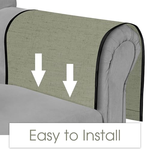 Joywell Armrest Organizer Remote Holder for Recliner Armchair Caddy Couch Sofa Arm Chair Caddie with 6 Pocket Storage for Magazine, iPad, Phone,Sage Green - color: Sage Green, size: 19'' x 35''