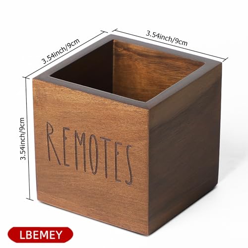 LBEMEY Acacia Wood Remote Control Holder, TV Remote Holder, Remote Organizer for Table,Home,Living room, bedroom for Wooden Remote Box (Brown, S,for 2 or 3 Remote Controls) - size: S,for 2 or 3 Remote Controls