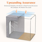 Lifewit Clothes Storage Bins with Metal Frame, Stackable Storage Box, Foldable Clothing Storage Bins with Lids, 25L Storage Bags Fabric Box Organizer with Clear Window＆ Zippers＆ Sturdy Handles 6 Pack - size: 25L