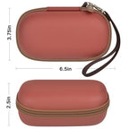 Portable 2 in 1 Contact Lens Case and Glasses Case, Traveling Contact Cases Bag Box Holder with Soak Storage Kit Included Built-in Mirror, Tweezer, Contact Lens Solution Bottle and Hand Strap-Brown - color: Brown