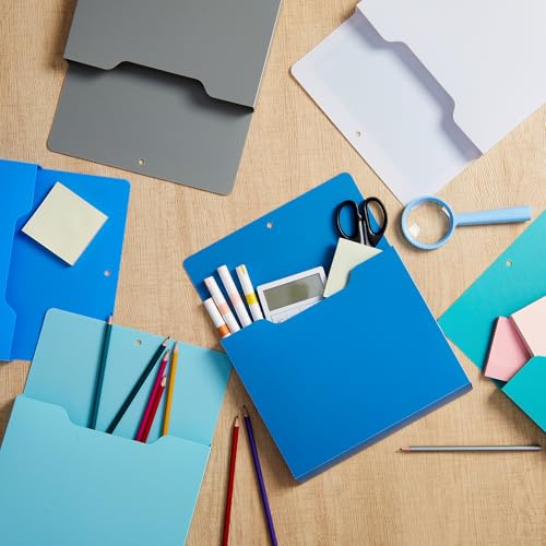 Fuutreo 6 Pcs Magnetic Wall File Organizer Magnetic Wall File Holder Refrigerator Magazine Holder for Mail Letters Paper(Aqua Green,Vertical-large) - color: Aqua Green, size: Vertical-Large