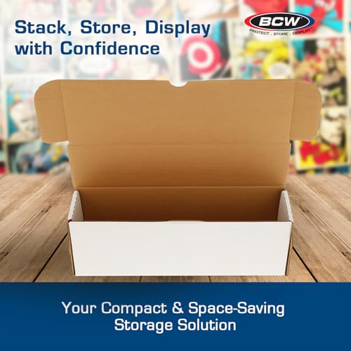 BCW 14-Inch Semi-Rigid #1 Storage Box - 10ct | Holds 350 Semi-Rigid Card Holders | Vertical Card Organizer | Ideal for Sports, Trading Cards Baseball, Magic, Pokemon - style: 10 Pack