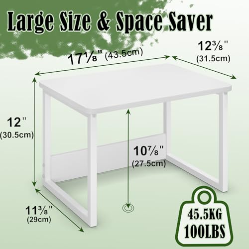 MARTY Printer Stand with Storage for Desk, Desktop Printer Stand Shelf Organzier for Home/Office Heavy Duty Printer Riser Under Desk Small Printer Table for Fax Machine Copier Scanner(White) - color: White, size: 2 Tier