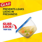 Glad GladWare Medium Rectangle Food Storage Containers with Lids, BPA Free Plastic for Soups Salads and Meal Prep, Airtight Leak Resistant, Microwave Dishwasher Freezer Safe, 24 Oz, 5 Count - 6 Pack - size: 24 oz - 30 Count, style: Rectangle
