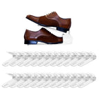 Shoe Slots Organizer for Closet 24 Pack White with 4 Adjustable Height Space Saving Durable Shoe Stacker for Storage, Shoe Organizer Space Saver for Pair of Shoes, Sandals, Sneakers & Heels