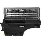 VEVOR Truck Bed Storage Box, Lockable Lid, Waterproof ABS Wheel Well Tool Box 6.6 Gal/20 L with Password Padlock, Compatible with Tundra 2007-2021, Driver Side, Black - size: Driver Side, style: Toyota Tundra