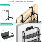 BUKFEN 6 Tier Adjustable Heavy Duty Metal Shoe Rack, Door Hanging and Wall Mount Organizer for Closet, Bedroom, Entryway, Laundry, Apartment, Small Spaces, Space Saving Solution for Busy Homes