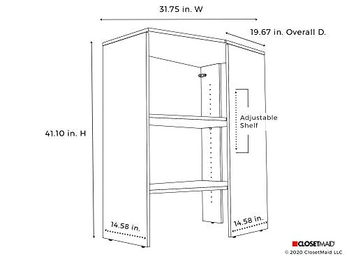 ClosetMaid SuiteSymphony Wood Corner Shelf Unit, 2 Shelves, Adjustable, Stacking, for Storage, Closet, Clothes, Shoes, Décor, Natural Gray - color: Natural Gray