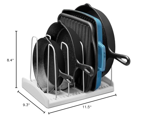 YouCopia StoreMore Cookware Rack with Tall Steel Wires, Adjustable Pan and Lid Organizer for Kitchen Cabinet Storage, Classic Edition - size: Classic Edition