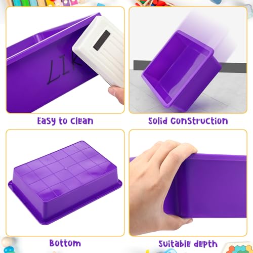 Hoteam 10 Pcs Flat Storage Organizer Tray Bin Paper Tray for Classroom Plastic Stackable File Organizer for School Office Teacher Book Organization(Simple Color,13.78 x 9.84 x 3.15 Inch) - color: Simple Color, size: 13.78 x 9.84 x 3.15 Inch