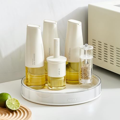 Anyoifax 360 Rotating Makeup Organizer Perfume Tray Skincare Holder Spinning Cosmetic Storage Bathroom Countertop Organizer Lazy Susan Turntable for Dresser, Vanity, Kitchen, Large White - color: White, size: 11"