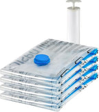 Amazon Basics Vacuum Storage Bags for Blankets, Vacuum Compression Space Saving Storage Bags with Hand Pump for Clothes Packing, X-Jumbo, 4-Pack - size: X-Jumbo
