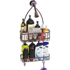 Simple Houseware Bathroom Hanging Shower Head Caddy Organizer, Bronze (22 x 10.2 x 4.2 inches) - color: Bronze, size: Medium