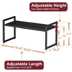 Expandable Kitchen Storage Shelves,110LBS Heavy Duty Metal Garage Shelving Units For Pot Pans Appliance,Adjustable Small Storage Shelf Rack Organizer For Kitchen Countertop Under Cabinet Garage Pantry - size: 1 Tier：10.2"D x 23.8"W x 11.4"H