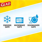 Glad GladWare Medium Rectangle Food Storage Containers with Lids, BPA Free Plastic for Soups Salads and Meal Prep, Airtight Leak Resistant, Microwave Dishwasher Freezer Safe, 24 Oz, 5 Count - size: 5 Count (Pack of 1), style: Rectangle