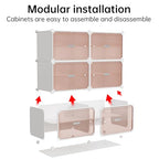 MAGINELS 6-Tier Shoe Rack,Expandable Plastic Shoe Cabinet. Shoe Storage with Door,Entryway, Closets, Hallway, and Bedroom.Accommodates Up to 24 Pairs of Shoes.Grey (6 Tier 24 Pairs（White）) - size: 6 Tier (24 Pairs)