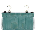 Bedside Caddy Hanging Bunk Bed Caddy Bed Organizer Hanging Pocket with 2 Hooks Bedside Storage Organizer Pocket Bag Holder Geometric Green - color: Geometric Green