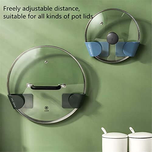 6 Pairs of Wall Mount Pot Lid Organizer, Adjustable Cabinet Door Pan Lid Organizer, Pot Lid Holder Hangers for Kitchen Wall Mount (Black) - color: Black