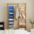 YOUDENOVA Hanging Closet Organizer, 6-Shelf Closet Hanging Storage Shelves, Blue - color: Blue