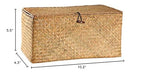 DOKOT Rectangular Handwoven Seagrass Small Storage Basket with Lid for Shelves and Home Organizer Bins,S (10.2"x5.5"x4.3"H), Natural - size: S (10.2"x5.5"x4.3"H)