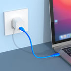 Multi-Functional Cable Storage Box with Charging Cables and SIM Card Holder, Compact Organizer for Travel and Office Use, Blue - color: Blue