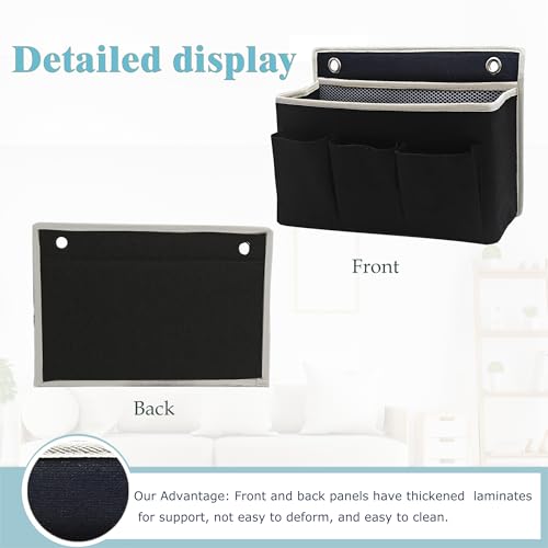 Wall Hanging Organizer Bag/Hanging Baskets with Large Mesh Compartment & 3 Pockets，Over the Door Organizer Space Saving Storage for Bedroom,RV Camper, Closet (Black-1pack) - color: Black-1pack