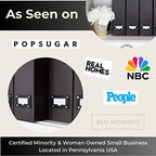 BLU MONACO Foldable Black Magazine File Holder | Set of 6 Cardboard Desk Organizer Boxes | Vertical Magazine File Holder | Standing File Holder | Office Classroom or Home - color: Black