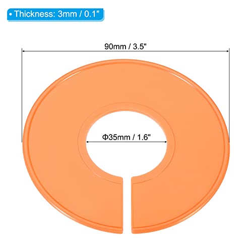 PATIKIL Clothes Dividers, 12 Pack Closet Clothing Rack Size Dividers Blank Labels Sorting Round Separator for Closet, Orange - color: Orange