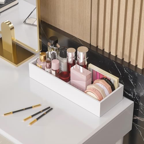 ZHWS Toilet Paper Basket, Bathroom Basket, Toilet Tank Tray for Storage Toiletries, Back of Toilet Organizer, Bathroom Vanity Tray for Makeup, Decorative Tray, Toilet Tank Basket 15" x 6" x 3 White - color: White, size: 15" x 6" x 3"
