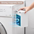 Magnetic Dryer Sheet Holder for Laundry Room Organizition ,Metal Dryer Sheet Container with lid,Dryer Sheet Dispenser,Wall Dryer Sheet Box,Fabric Sheet Holder,Laundry Detergent Sheets Dispenser - color: white with magnetic