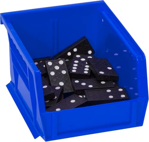 Akro-Mils 30210 AkroBins Plastic Storage Bins, Space-Saving Stackable Bins for Garage, Pantry, Craft Organization, 5" x 4" x 3", Blue, 24-Pack - color: Blue